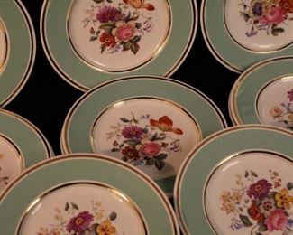 Hand painted Spode Copeland plates signed P. Hall