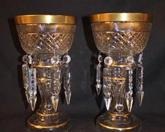 Pair cut crystal lusters