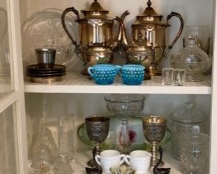 Beautiful selection of vintage glass and silver-plate,