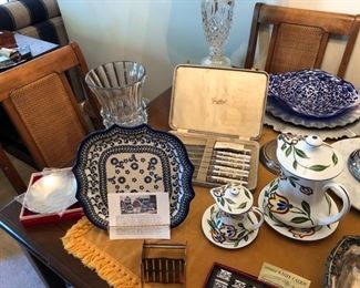 Polish pottery and other beautiful serving pieces.