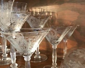 Pretty Fostoria stemware.