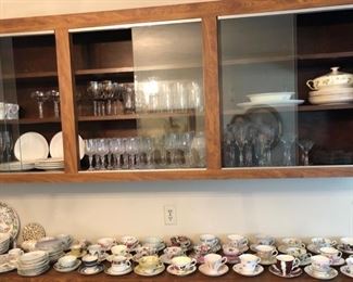 Many tea cups and saucer sets - English china & more.