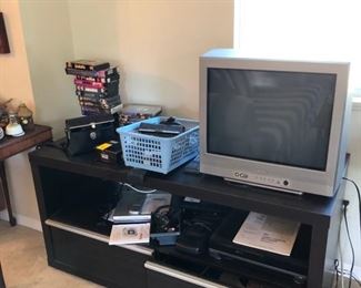 TV console unit with storage drawers.