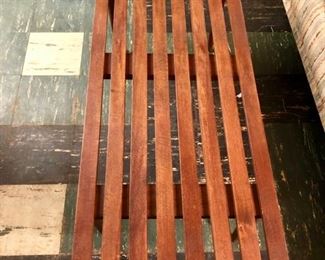 Cool slat bench.