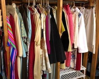 Closet full of true vintage clothes.