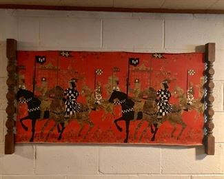 Mid century fabric wall hanging.