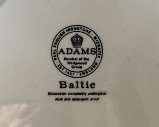 Adams Baltic English Ironstone dinnerware