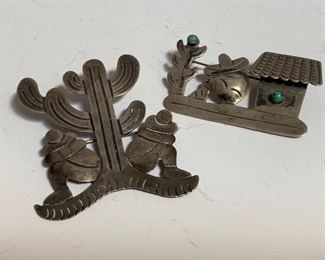 Mexican Taxco sterling pins