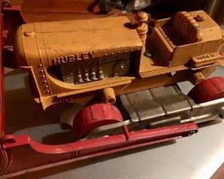 Vintage Hubley bulldozer tractor cast iron toy