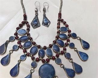 154         Persian Silver & Lapis  Jewelry      $400. set