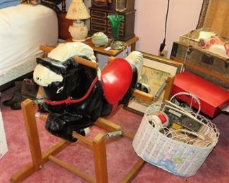 Small child's vintage rocking horse
