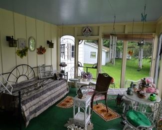 The porch with a day bed