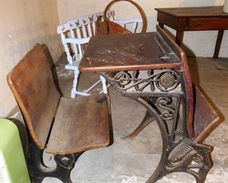 Antique desk from  the old Byron Agricultural school