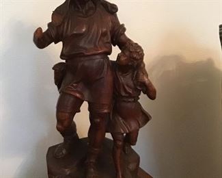 Wooden carved William Tell Statue. As is