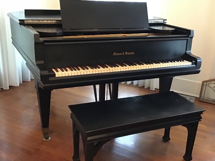 Baby Grand Piano by Mason & Hamlin Ca: 1915 - 1919 Satin Ebony, working