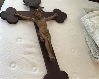 Large Oak Crucifix