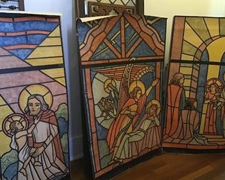 Original paintings from artist Wm. Degroot.  1930s. I believe to be patterns for Stained Glass Church Windows..  I have approx a series of six of these along with some other religious paintings.  