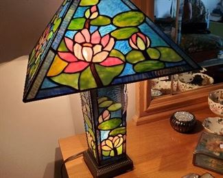 Lighted Base Stained Glass Lamp
