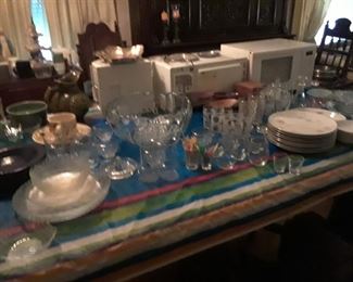 Punch Bowl & Cups, China. Glassware, Microwaves, Hotpot