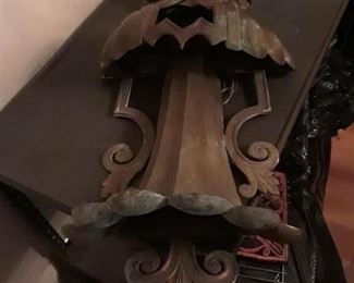 Vintage Brass Exterior Light Fixture