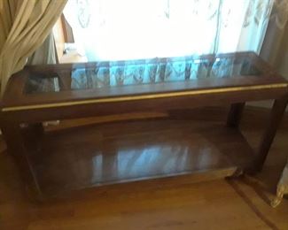 Rectangular Glass Inset Table