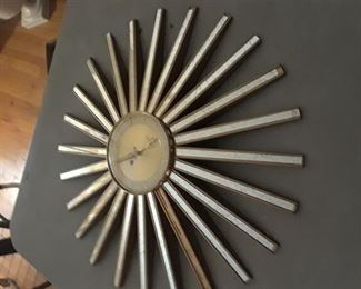 Vintage Clock with Glass Insets