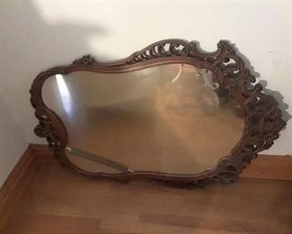 Carved Wood Mirror