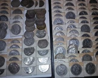 Coin Collection  Silver Morgan & Peace Dollars