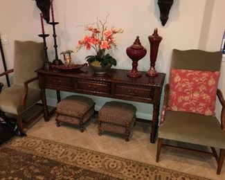 Ethan Allen Chairs, foot stools