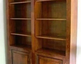 Pair Walnut Bookcases