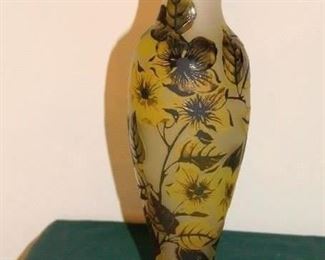 Signed 3 Color Cameo Vase