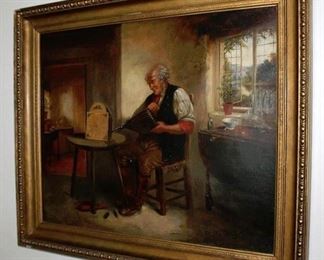 Signed 19C O/C Clock Cleaner