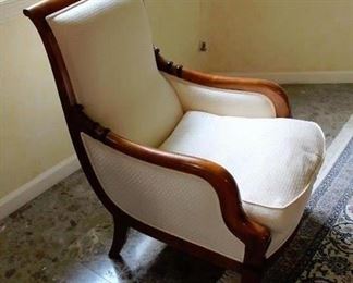 One of Three French Deco Style Arm Chairs