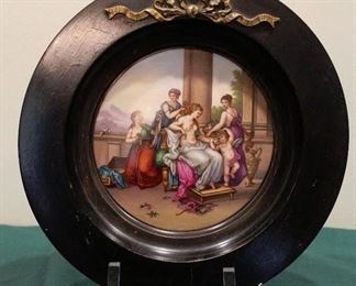 Signed "Kiviteli" Painting on Porcelain Plaque