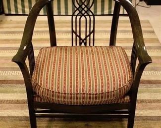 One of Pair Oriental Style Chairs