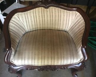 2 Beautiful hand carved antique loveseat $300 each