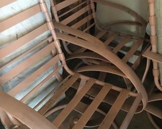 Set of 4 cool patio chairs swivel chairs $65 each