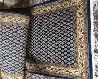 Hand knotted wool runner