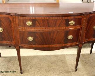 Burl Mahogany Banded with Bell Flower Inlaid Spade Foot Sideboard

Auction Estimate $200-$400 – Located Inside

