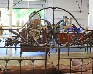 UNIQUE Metal Art Queen Bed with Sun and Moon Headboard

Auction Estimate $200-$400 – Located Inside

