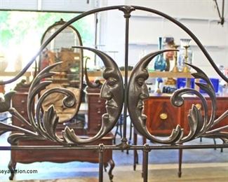 UNIQUE Metal Art Queen Bed with Sun and Moon Headboard

Auction Estimate $200-$400 – Located Inside


