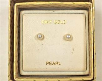 10 Karat Yellow Gold Pearl Earrings

Auction Estimate $10-$30 – Located Inside 