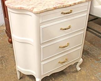 Paint Decorated “Hekman Furniture” Marble Top 4 Drawer Silver Chest

Auction Estimate $100-$300 – Located Inside