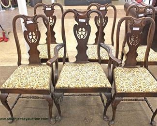 NICE QUALITY 10 Piece Burl Walnut Queen Anne Carved Dining Room Set

Auction Estimate $500-$1000 – Located Inside

