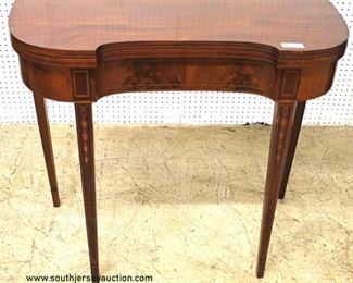 Burl Mahogany Banded and Inlaid with Bell Flower Inlay Lift Top Game Table

Auction Estimate $200-$400 – Located Inside

