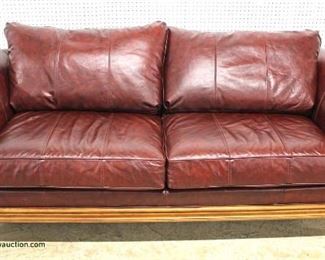 Contemporary “Ethan Allen Furniture” Burgundy Leather Wood Carved Frame Sofa

Auction Estimate $300-$600 – Located Inside