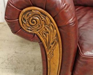 Contemporary “Ethan Allen Furniture” Burgundy Leather Wood Carved Frame Sofa

Auction Estimate $300-$600 – Located Inside