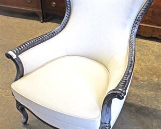 White Upholstered Mahogany Frame Carved Decorator Arm Chair

Auction Estimate $100-$200 – Located Inside