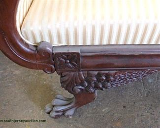 ANTIQUE Federal Style Mahogany Frame Winged Paw Foot Sofa

Auction Estimate $300-$600 – Located Inside