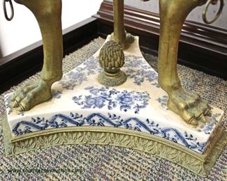 French Style Bronze Lady and Lion Base Porcelain Plate Top Table

Auction Estimate $200-$400 – Located Inside